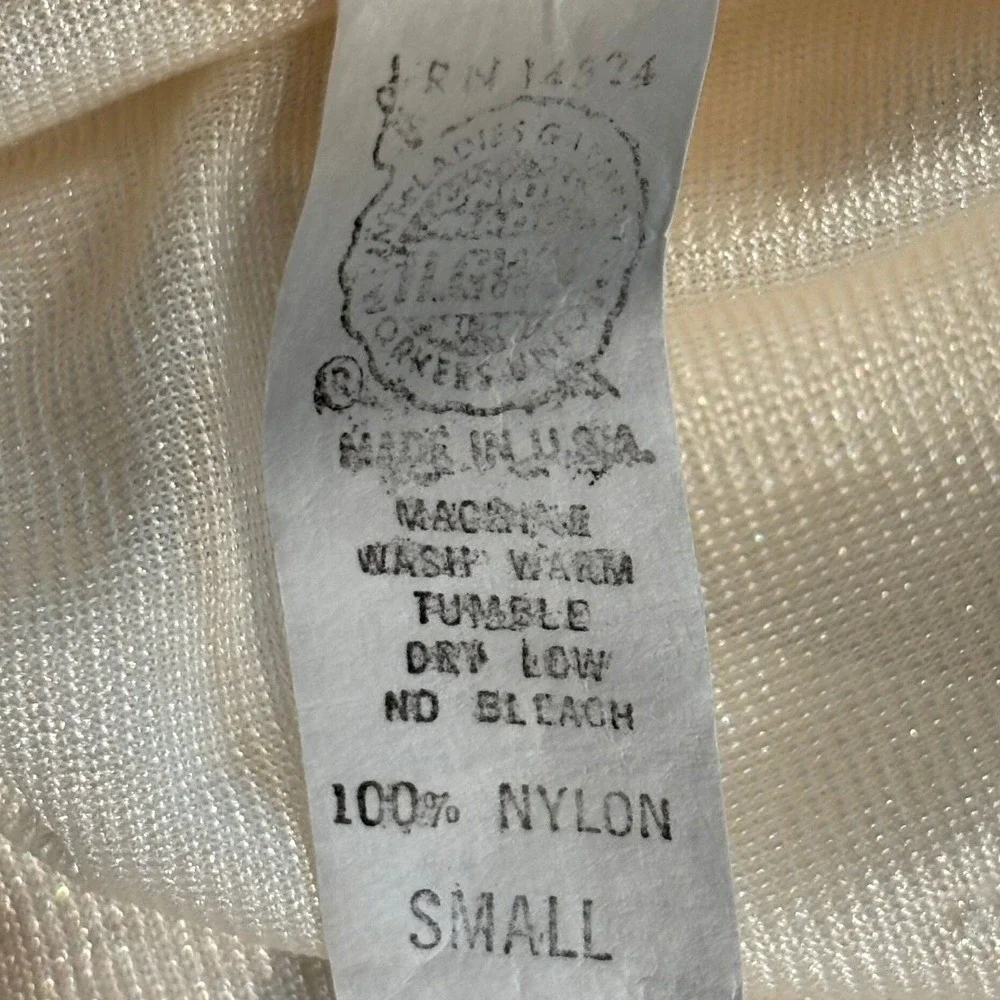 Vintage Cream Lace Trim Half‎ Slip Skirt ILGWU Made in USA Small Lingerie Cream